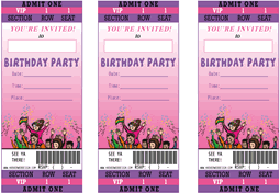 30th Birthday Party Invitations on Printable Birthday Party Ticket Theme Party Invitations Templates