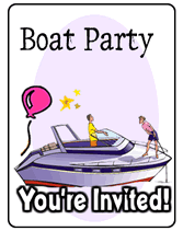 Boat Party Printable Invitations