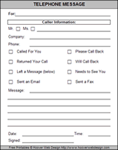 message pad template