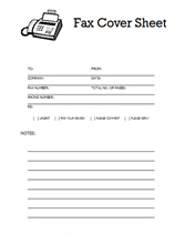 Fax cover letter templates