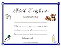 element birth certificate