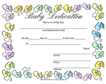 blank baby certificate