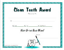 Free Printable Dentist Award Certificate Templates
