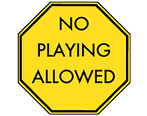no playing allowed  printable sign