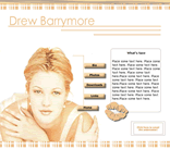 actress drew barrymore website template movie star celebrity web page template movie star fan