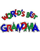 Free Printable "World's Best Grandma"  Greeting Cards Template
