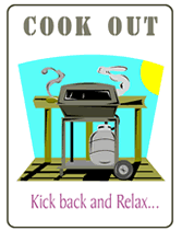 propane gas grill cookout invitation