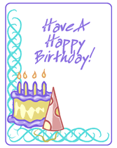 (2) Printable Happy Birthday Greeting Cards