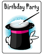 magician theme  birthday party invitation templates