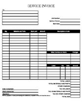 free printable service invoice form templates