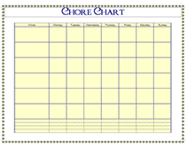 yellow stars chore charts list templates