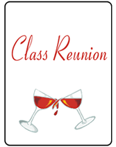 wine toast class reunion party invitations