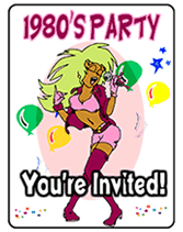 80's Theme Party Invitations