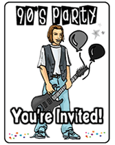 90's Theme Party Invitations