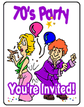 70's Party Invites