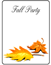 Free Printable Fall Party Invitations