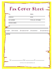vintage fax cover sheet template