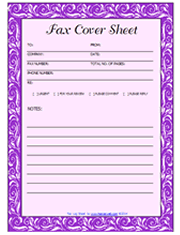 downloadable purple fax cover sheet template