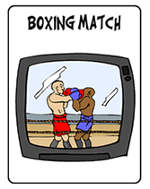 boxing match printable party invitations