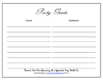 Free Printable Guest Sign In Pages
