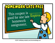 how to say late homework in english