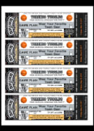 custom basketball ticket party invitations