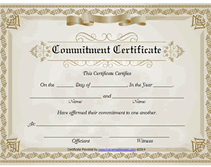 Free Blank Commitment Ceremony Printable Certificates Templates
