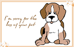 Printable Brown Puppy I'm Sorry For The Loss Of Your Pet ...