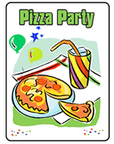 blank pizza party invitation