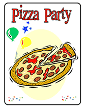 blank pizza party invitation