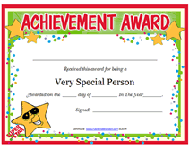 Free Printable Very Special Persons Award Certificates