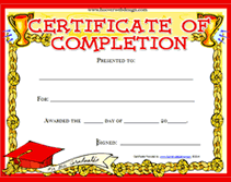 free training completion certificate templates