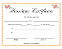 blank canadian marriage certificate