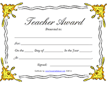 teacher appreciation certificate