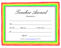 best teacher ever certificate