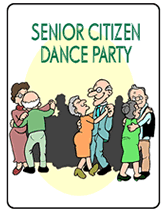 Printable Senior Citizen Dance Party Invitations