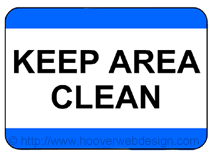 Free Printable Keep Area Clean Temporary Sign