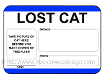 Lost Cat printable sign