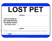 Free Printable Lost Pet Temporary Sign