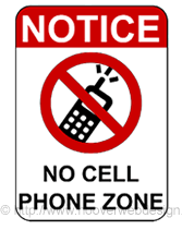 No Cell Phone Zone printable sign