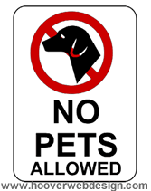 No Pets Allowed printable sign