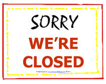 Printable Sorry Temporarily Closed Sign